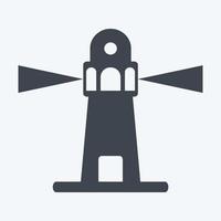 Icon Lighthouse I - Glyph Style - Simple illustration,Editable stroke vector