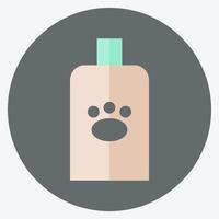 icono de medicina veterinaria - estilo plano - ilustración simple, trazo editable vector