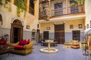 MARRAKESH, MOROCCO 2014 - Riad Amlal in Marrakesh, Moroccan ambiance. photo