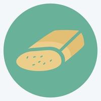 Icon Hand Cheese - Flat Style - Simple illustration,Editable stroke vector