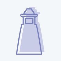 icon lighthouse ii - estilo de dos tonos - ilustración simple, trazo editable vector