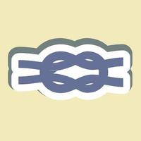 Sticker Rope - Simple illustration,Editable stroke vector