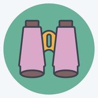 Icon Binoculars - Color Mate Style - Simple illustration,Editable stroke vector