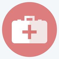 icono de caja de medicina - estilo plano - ilustración simple, trazo editable vector