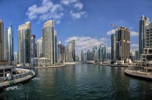 DUBAI, UAE 2014 - Modern skyscrapers in Dubai Marina