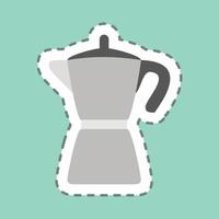 Sticker Coffee Filter 1 - Line Cut - Simple illustration,Editable stroke vector