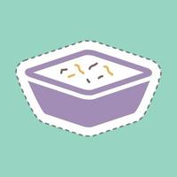 Sticker Coleslaw - Line Cut - Simple illustration,Editable stroke vector