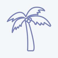 Icon Coconut Tree - Two Tone Style - Simple illustration,Editable stroke vector