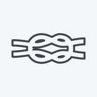 icono de cuerda - estilo de línea - ilustración simple, trazo editable