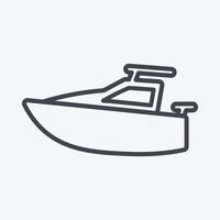 Icon Yacht - Line Style - Simple illustration,Editable stroke vector