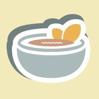 Sticker Gazpacho - Simple illustration,Editable stroke vector