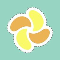 Sticker Propeller - Line Cut - Simple illustration,Editable stroke vector
