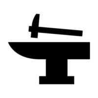 Anvil on white background vector