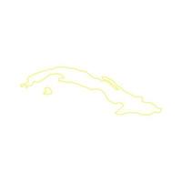 Cuba map on white background vector