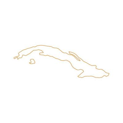 Cuba map on white background