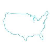 United states map on white background vector