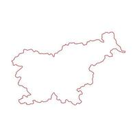 Slovenia map on white background vector