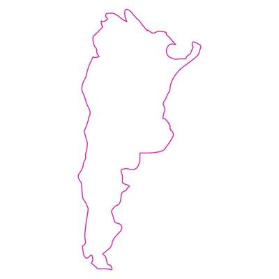 Argentina map on white background