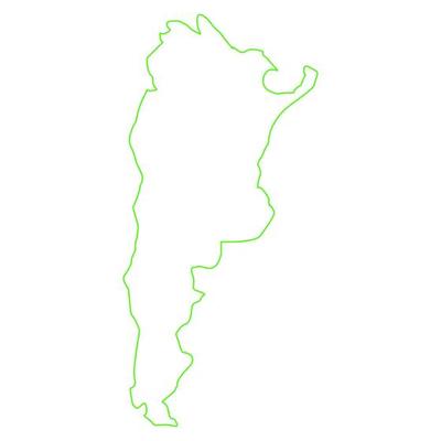 Argentina map on white background