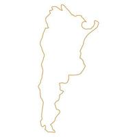 mapa de argentina sobre fondo blanco vector