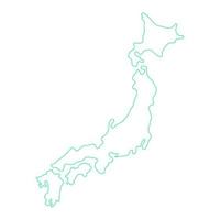 Japan map on white background vector