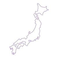 Japan map on white background vector
