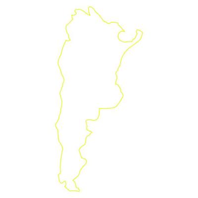 Argentina map on white background