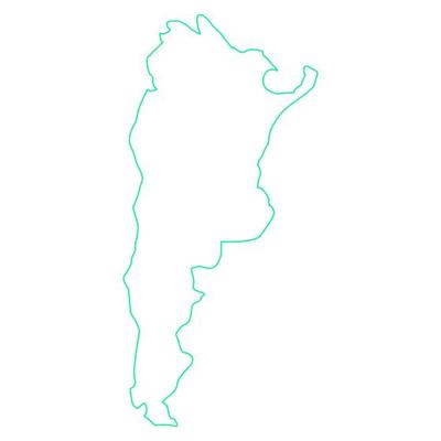 Argentina map on white background