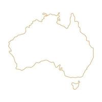 Australia map on white background vector