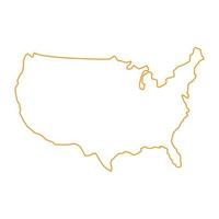 United states map on white background vector