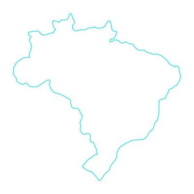 Brazil map on white background