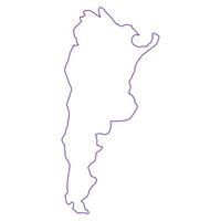 Argentina map on white background vector