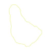 Barbados map on white background vector