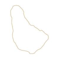 Barbados map on white background vector