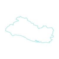 Elsalvador map on white background vector