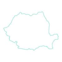 Romania map on white background vector