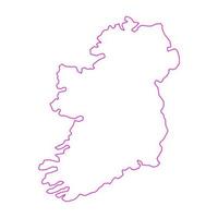 Ireland map on white background vector