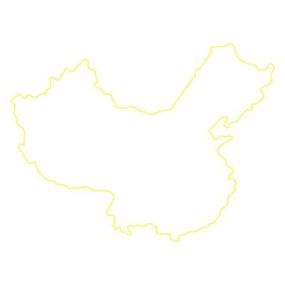 China map on white background