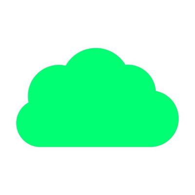 Cloud on white background