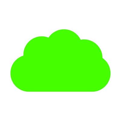 Cloud on white background