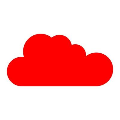 Cloud on white background