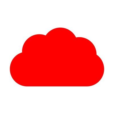 Cloud on white background