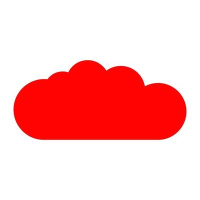 Cloud on white background