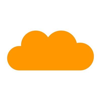 Cloud on white background