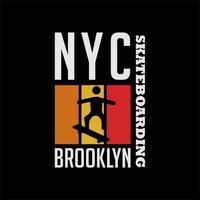 New York Brooklyn Skateboardi... vector