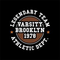 Varsity Brooklyn Legendary te... vector