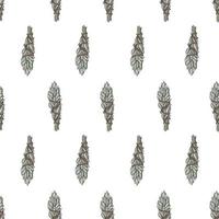 Boho seamless pattern with sage smudge stick vector