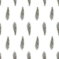 Boho seamless pattern with sage smudge stick vector