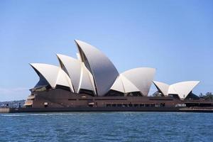 SYDNEY, AUSTRALIA, 2015 - View at Sidney opera house in Sydney, Australia. It was Designed by Danish architect Jorn Utzon and was opened at October 20, 1973. photo