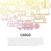Cargo Line Concept vector